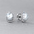 Stud earrings with South Sea keshi pearls and diamonds