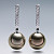 Earrings with Tahitian pearls and diamonds