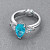 Ring with paraiba tourmaline and diamonds
