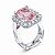 Ring with morganite and diamonds