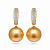 Earrings with golden South Sea pearls and diamonds