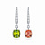Earrings with tourmalines and diamonds