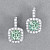 Earrings with green tourmalines and diamonds