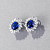 Earrings with blue sapphires and diamonds