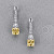Earrings with yellow sapphires and diamonds