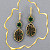 Earrings with trapiche emeralds