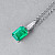 Pendant with emerald and diamond