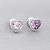Stud earrings with spinels and diamonds
