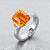 Ring with yellow sapphire and diamonds