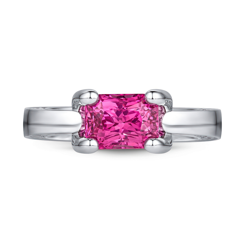 Ring with spinel and diamonds картинка 2