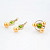 Ring with golden South Sea pearl, peridot, and diamonds