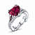 Ring with rubellite tourmaline and diamonds
