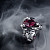 Ring with rhodolite garnet and diamonds