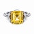Ring with yellow sapphire and diamonds