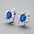 Earrings with blue sapphires and diamonds