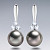 Earrings with Tahitian pearls and diamonds