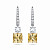 Earrings with yellow sapphires and diamonds
