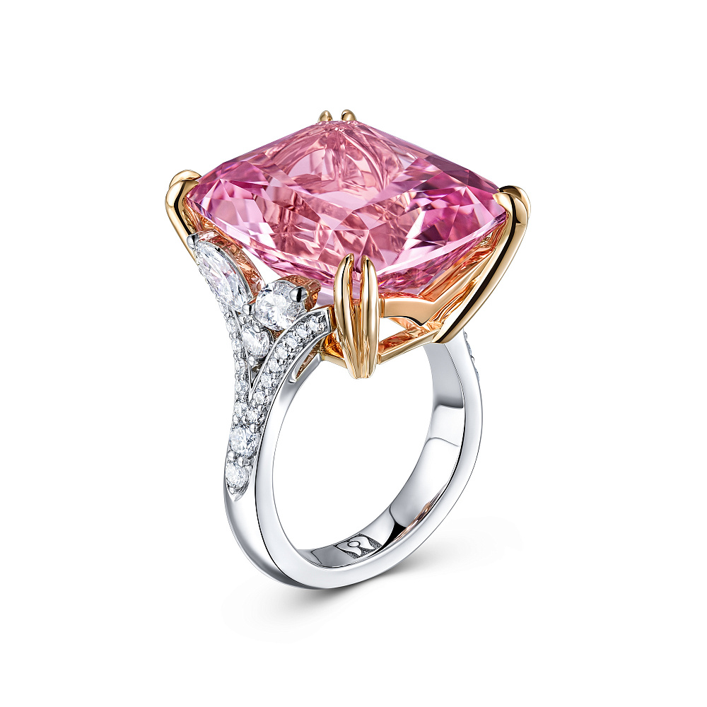Ring with morganite and diamonds картинка 2