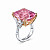 Ring with morganite and diamonds