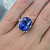 Ring with blue sapphire and diamonds