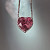 Pendant with rubellite heart and diamonds 