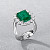 Ring with emerald and diamonds