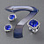 Earrings with tanzanites and diamonds