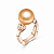 Ring with freshwater pearl and diamonds