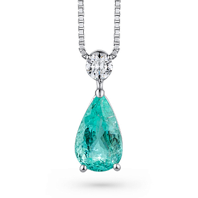 Pendant with  paraiba tourmaline and diamond