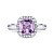 Ring with lilac spinel and diamonds
