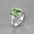 Ring with grossular garnet and diamonds