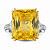 Ring with yellow sapphire and diamonds