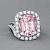 Ring with morganite and diamonds
