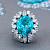 Ring with paraiba tourmaline and diamonds