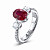 Ring with ruby and diamonds