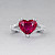 Ring with rubellite tourmaline and diamonds