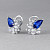 Earrings with blue sapphires and diamonds