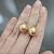 Earrings with golden South Sea pearl and diamonds