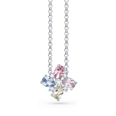 Pendant with sapphires and diamonds
