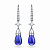 Earrings with tanzanites and diamonds