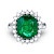 Ring with emerald and diamonds