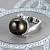 Ring with Tahitian pearl and diamonds
