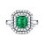 Ring with emerald and diamonds