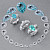 Ring with paraiba tourmaline and diamonds