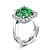  Ring with green tourmaline and diamonds