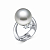 Ring with South Sea pearl and diamonds