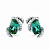 Earrings with mint-green tourmalines and diamonds