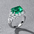 Ring with emerald and diamonds