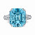 Ring with aquamarine and diamonds