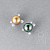 Stud earrings with golden South Sea pearls, Tahitian pearls, and diamonds